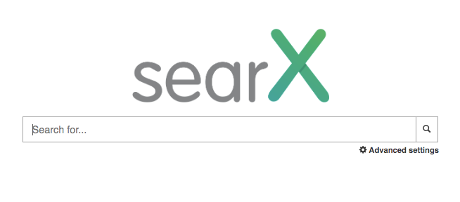 SearX home page